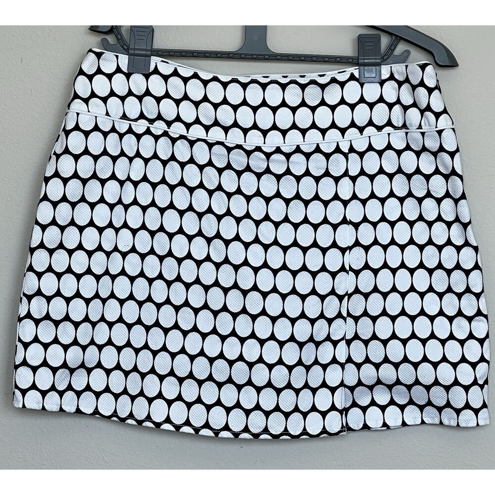 Details by Bushwacker Black White Polka Dot Skort Size 12
